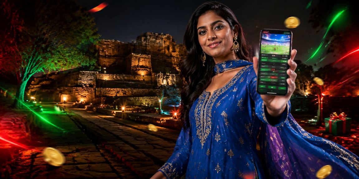 বগুড়ার একজন নারী সালোয়ার কামিজ পরে মোবাইলে লটারি টিকেট কিনছেন