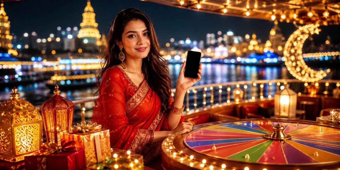 কুমিল্লার একজন নারী শাড়ি পরে ll89 - তে রুলেট ও লটারি উপভোগ করছেন