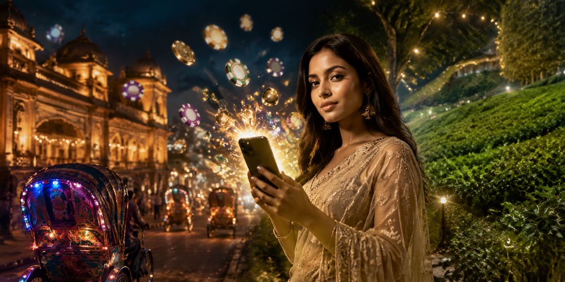 ঢাকায় মোবাইলে ক্যাসিনো গেম খেলার দৃশ্য